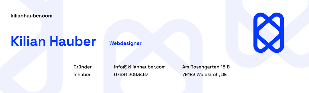 Kilian Hauber Webdesign cover
